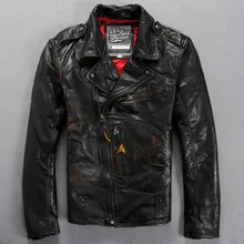 Итальянская винтажная кожаная мотоциклетная куртка, Мужская облегающая байкерская куртка с регулируемой талией, Мужская модная куртка из натуральной кожи для мужчин