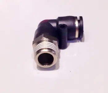 

5pcs Pneumatic Male Elbow Air Push In Fitting Imperial British Standard Tube OD 1/4" X NPT 1/8" 1/4" 3/8" 1/2" Thread One Touch
