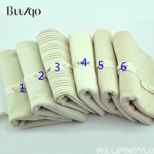 Buulqo 50*180-190 см органический хлопок ткань Детский натуральный окрашенный хлопок вязаная трикотажная ткань на полметра