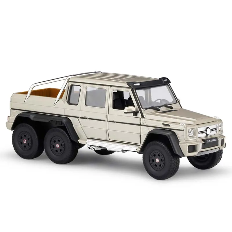 Высокая имитация WELLY 1:24 G63 AMG 6X6 Автомобильная литая модель из сплава Металл для детей Коллекция подарков с коробкой