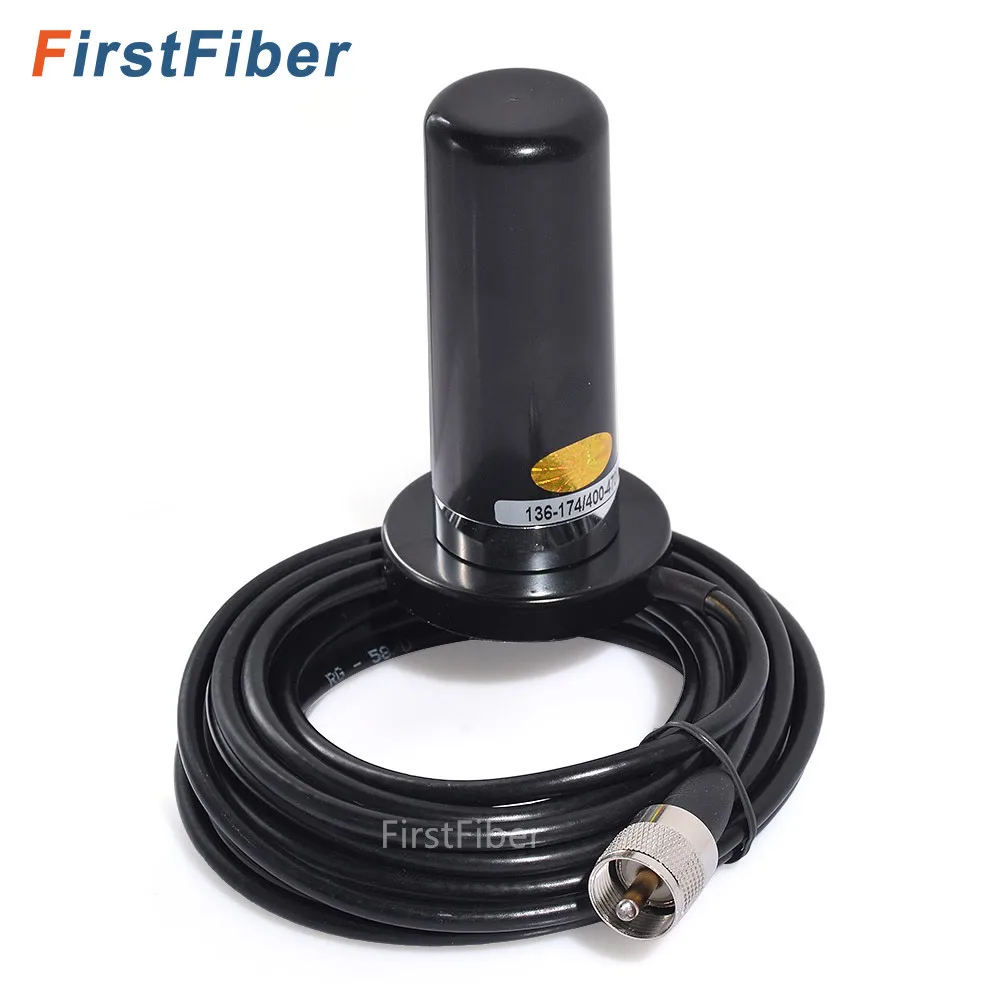 

FirstFiber Vehicle/Car Mobile Radio VHF/UHF Dual Band Antenna 9cm Base Magnetic Mount BNC Male Plug 5M Cable for BC125AT Scanner