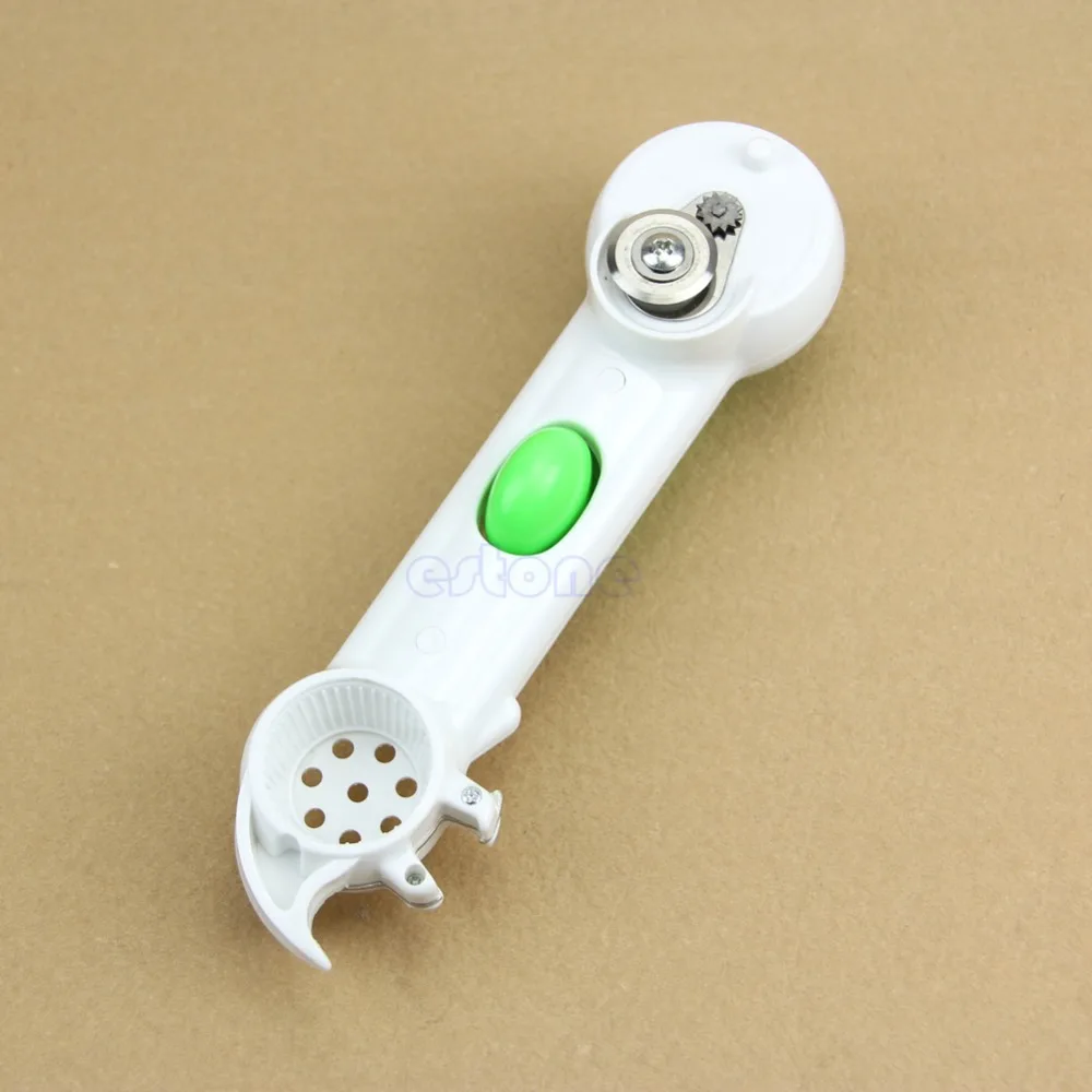 

White + Green Multi-function 7 in 1 Kitchen Tool Bottle Can Jar Easy Opener