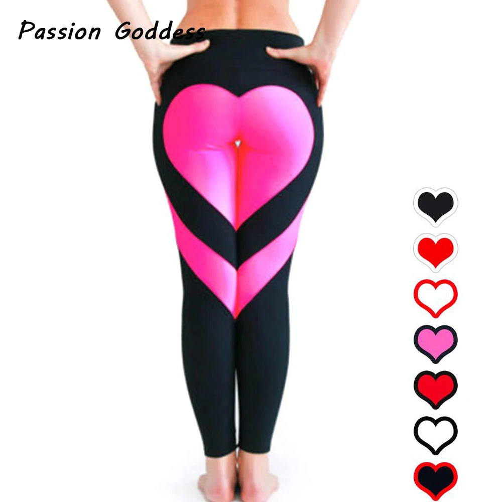 Женские Тренировочные леггинсы с 3d рисунком сердец размеры XXXL|fashion trousers|pants