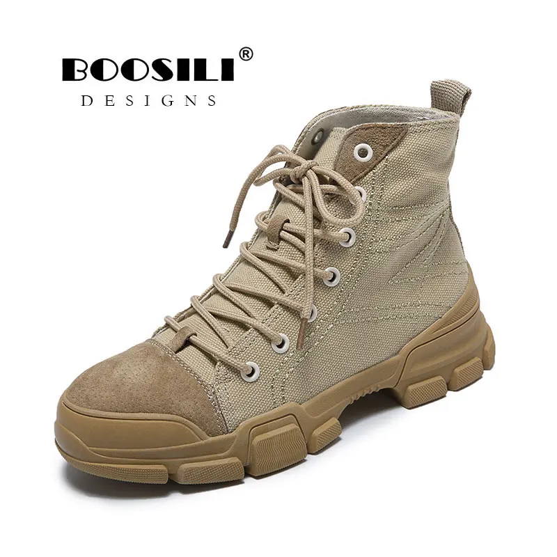 

Botas Promotion Botas Mujer 2019 Boots British Style Classic Motorcycle Martin Punk Bandage Autumn Waterproof Shoes Plus35-40