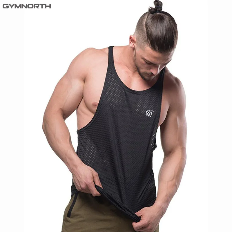 GYMNORTH майка мужская сетчатая одежда Canotta бодибилдинг 2018 для фитнеса без