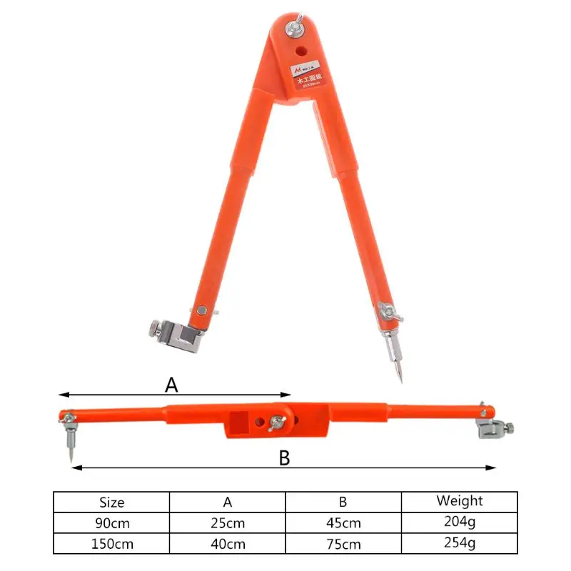 Плотник циркуль компасы большой диаметр регулируемые разделители край маркировка Scribing компас