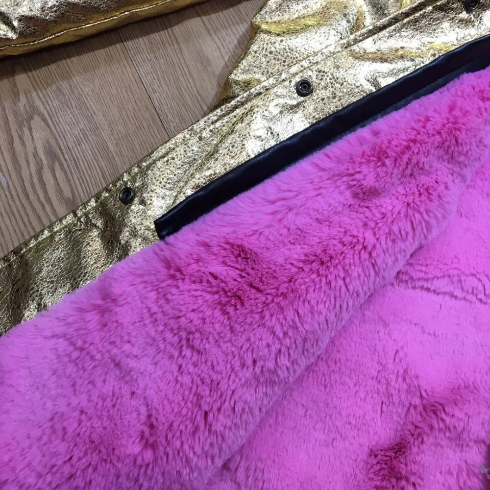 Брендовая Золотая парка MeiFNG по заводской цене Модное новое длинное пальто из