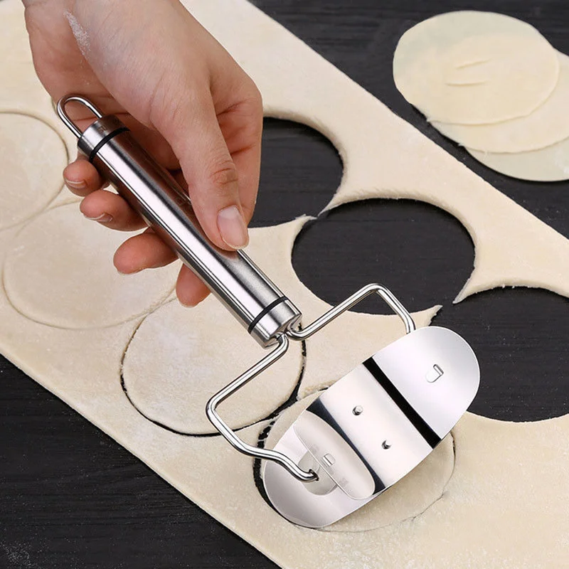 

Kitchen Dough Roller Cutter Diameter Dumpling Wrapper Maker Ravioli Pasta Crimper Rolling Blade Pastry Tools baking accessories