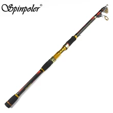 Spinpoler телескопическая удочка портативная углеродная Выдвижная спиннинговая Удочка 2,1 М 2,4 М 2,7 м 3 м 3,6 м морская вода