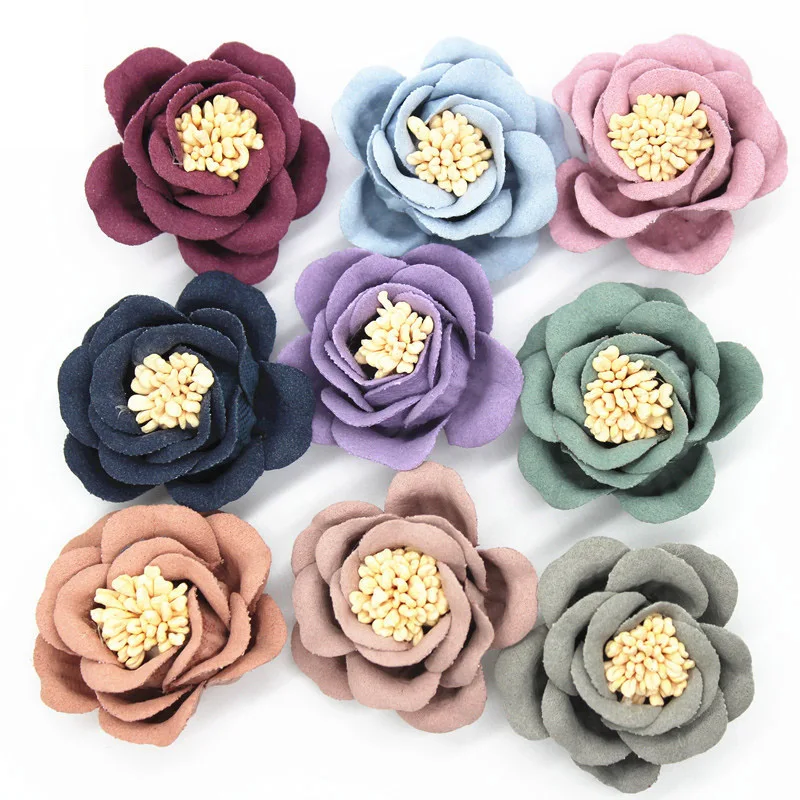 

5pcs/Lot Artificial Flower DIY Headband Hairclip Handmade Jewelry Accessories Wedding Candy Box Gifts Decorative Fake Flowers