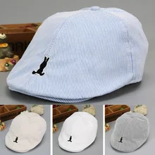 Милый полосатый Детский берет, шапка, хлопковые шапки для маленьких мальчиков и девочек, детская шапочка для малышей, Детская летняя бейсболка