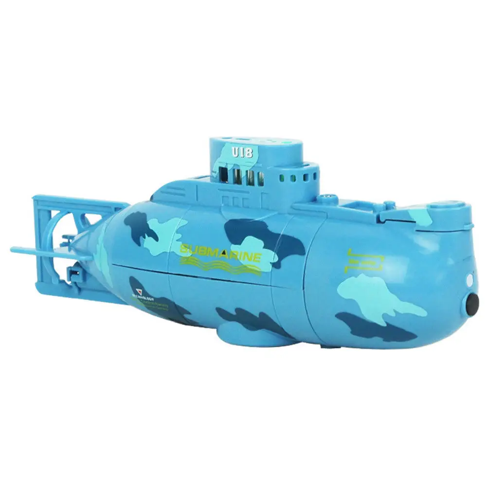 

360 Degree Rotation Mini Remote Control RC Submarine Toy for Lake Pool Blue