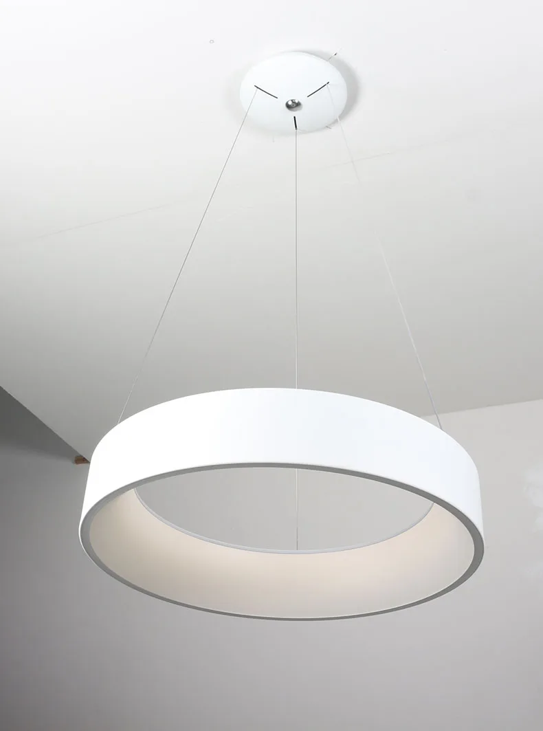 Современный круглый светодиодный подвесной светильник КОЛЬЦО круглая Подвесная лампа потолочное подвесное освещение приспособление для кухни гостиной столовой спальни