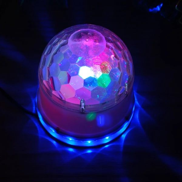 Сценический светильник s лазерный проектор светодиодный Вращающаяся база Голосовая активация светодиодный хрустальный магический шар светильник диско DJ