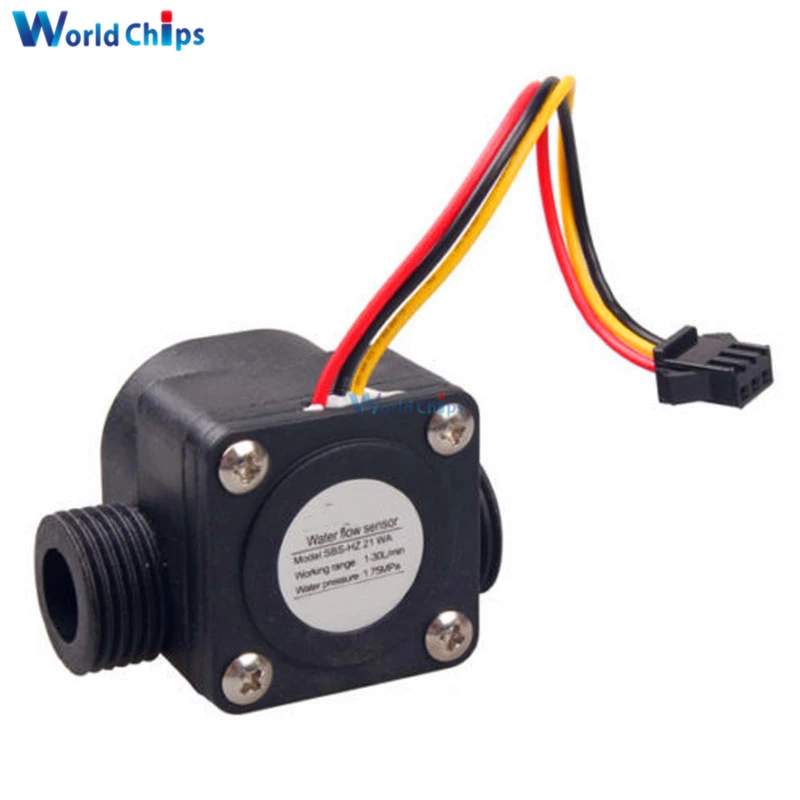 1PCS G1/2 Water Flow Sensor Fluid Flowmeter Switch Counter 1-30L/min Meter 