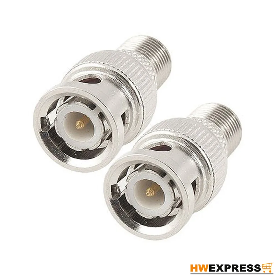 

10 PCS BNC Male Plug to F Type Female Jack TV Adapter RF Coax Connector