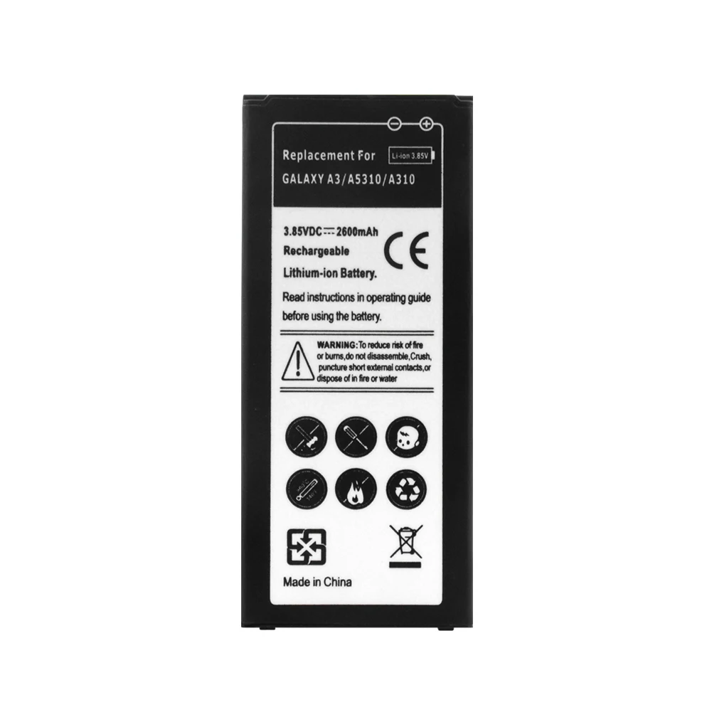 

Replacement Phone Battery EB-BA310ABE For Samsung GALAXY A3 2016 Edition A310 A5310A A310F A310M A310Y A310F/DS 2600mAh NFC