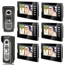 Европейский стиль видео телефон двери с цветной tft 7 дюймов жидкокристаллическим экраном, ИК камера, от 2 до 6
