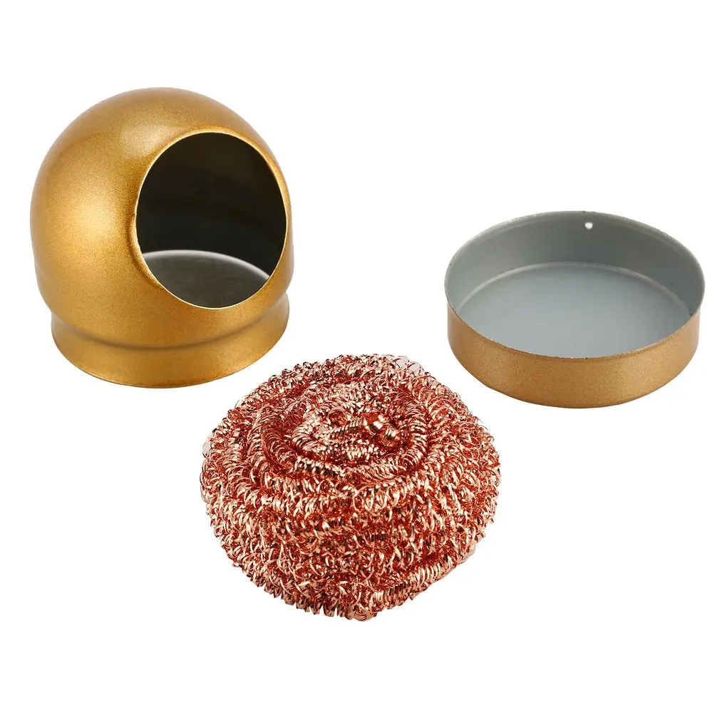 Desoldering Soldering Iron Mesh Filter Cleaning Nozzle Tip Copper Wire Ball Clean Steel Sponge | Инструменты