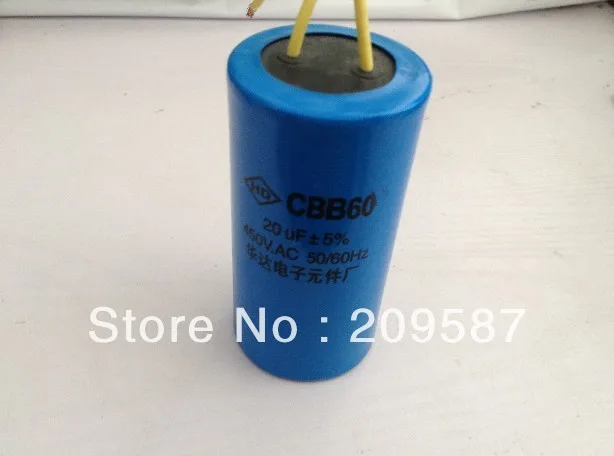 

2pcs AC Motor Capacitor Washing Machine Start Capacitor CBB60 450VAC 20uF