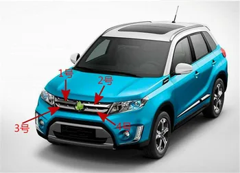 

ABS Trim Chromium Styling Car Front Grill Grid Covers Exterior Decoration Auto Accessories For Suzuki Vitara 2015 2016 2017 2018