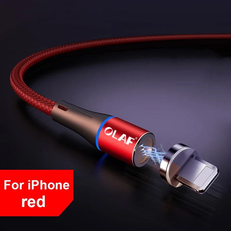 1 м Магнитный usb кабель для зарядки iPhone X Xs Max 8 7 6 Plus usb type C кабель Micro USB кабель для samsung Xiaomi huawei USB C - Цвет: Red for iphone