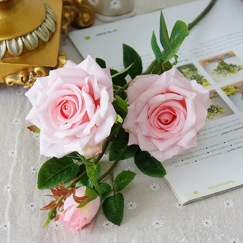 Artificial Paris perfume roses fake Flowers silk flowers Wedding decoration baby shower gifts 8 4