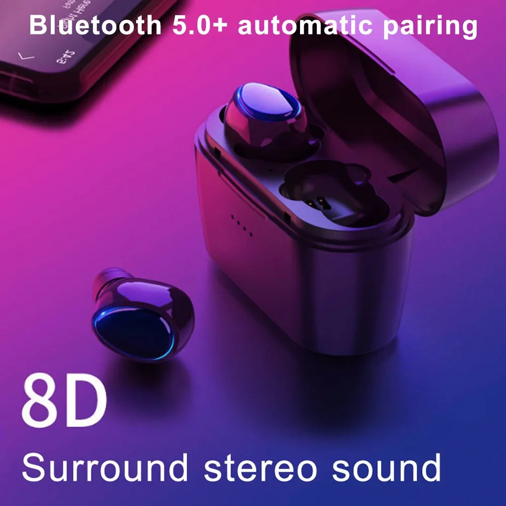 

A86 Mini Wireless Bluetooth Earphone Auto Connect Sport Headset With 1200mAh Charging box Wireless Earphone For IPhone Samsung