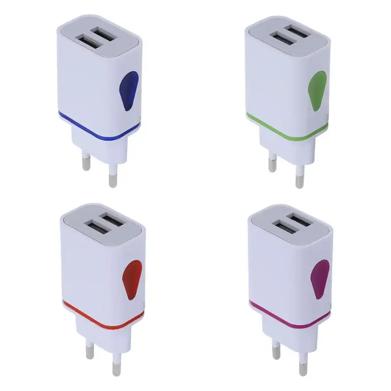 Универсальный штепсельная вилка европейского стандарта 5 в 2 1 А двойной usb