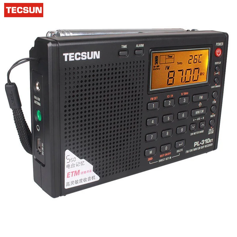 Стиль TECSUN PL-310ET FM AM MW SW LW приемник DSP WORLD BAND коротковолновое радио Цифровая Демодуляция стерео радио горячая распродажа