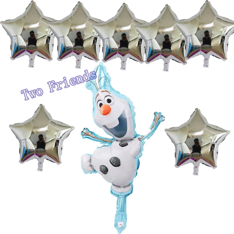 8 шт./лот Снеговик шары мультфильм Олаф снег фольги игрушки Дети День рождения украшения прекрасные подарки надувные шары