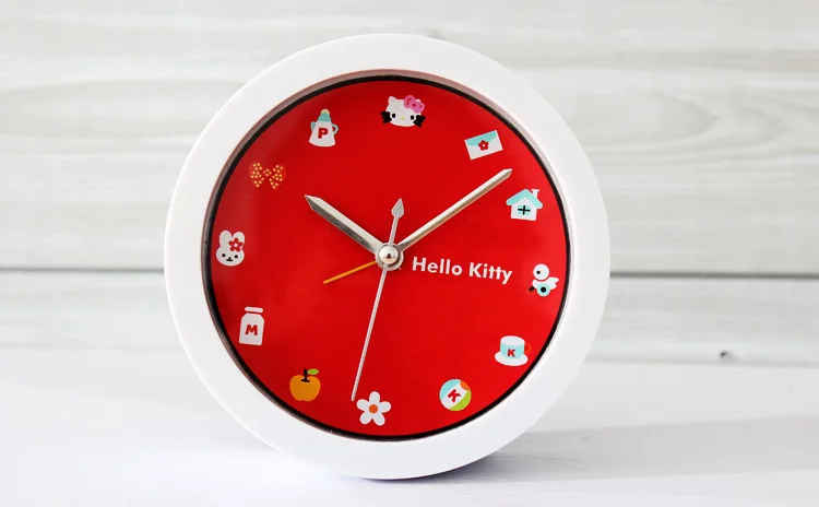 Японский и корейский поп стиль hello kitty мультфильм маленький будильник настольные часы мультяшные часы сидя