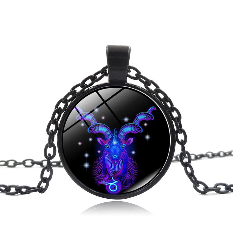 

wholesale Crystal Zodiac Sign women men 12 Constellation Leo Virgo Libra Scorpio Sagittarius Necklace Pendant Holder Birthday