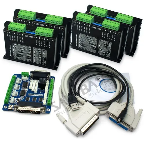 SAVEBASE ЧПУ Маршрутизатора DIY Комплект 4 оси Интерфейсная Плата + 4шт. M542H Драйвер