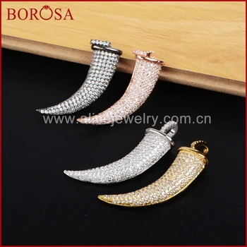 

BOROSA Cubic Zirconia Cooper Crystal Mammoth Tooth Pendant WX038