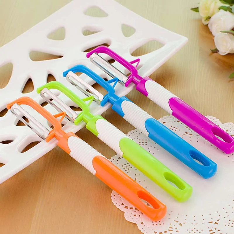 

New Design Large Fruit Peeler with Candy Color Stainless Steel Cucumber Potatoes Carrots Vegetable Zester Kitchen Gadgets