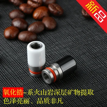 

Sailing 2016 newest design electronic cigarette zirconia drip tips stainless core for 510 tank RBA RTA atomizer