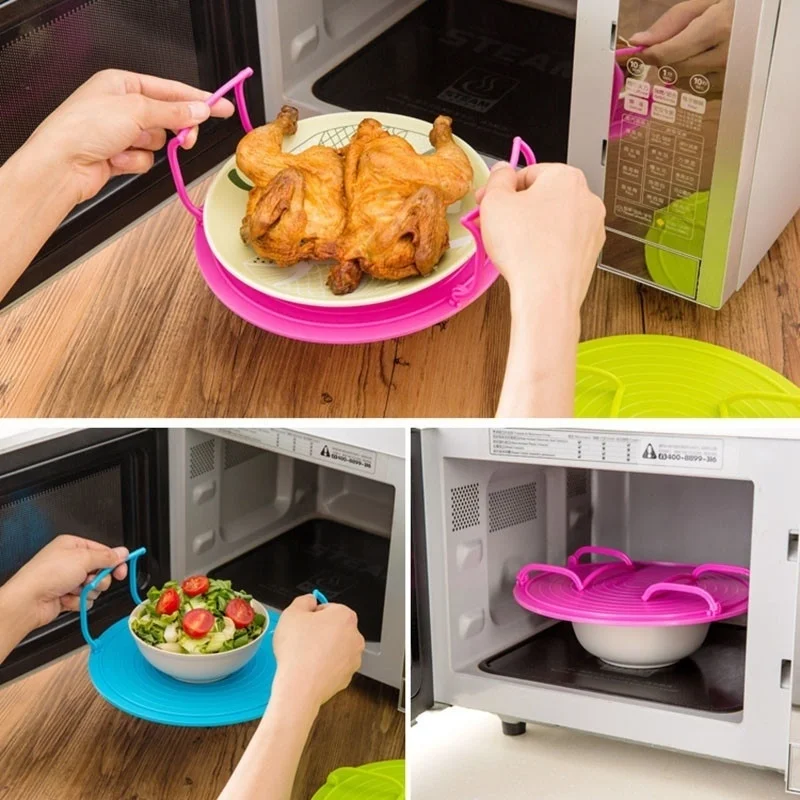 

Multifunction Microwave Oven Rack Layered Heating Pallet Racks Plate Racks Dish Care Plastic Stand Kitchen Gadgets