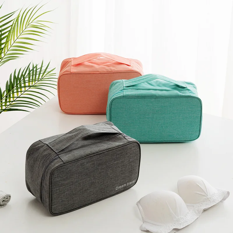 Waterproof Bra Bag Drawing Rope Design Travel Cationic Underwear Bags Multilayer Toiletry Bag Zipper Package Large Capacity