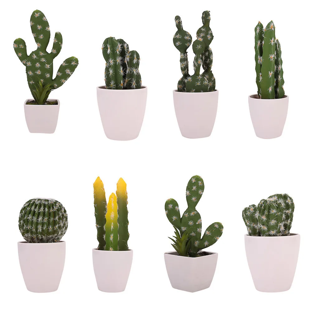 

Simulated Potted Cactus Artificial Green Plant Potted Flower Art Home Decor Dropshipping Mar14