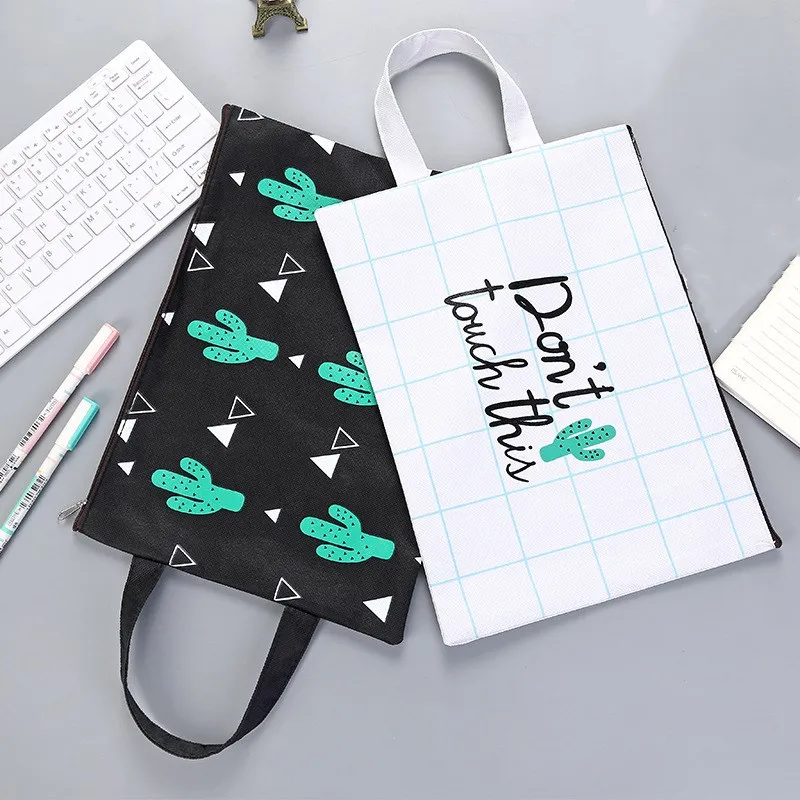 

1pc Fashion Cactus Cloth Document Bag 32*23.5cm File Floder Cute Filing Products School Office Stationery Supplies