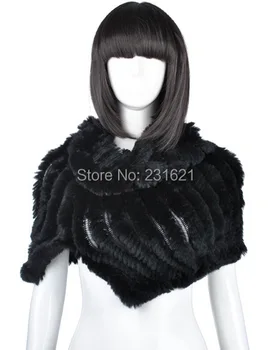 

Good quality! 2014 Autumn and winter women's fashion knitted 100% genuine rabbit fur elastic scarf muffler Pashmina Shawl tb146