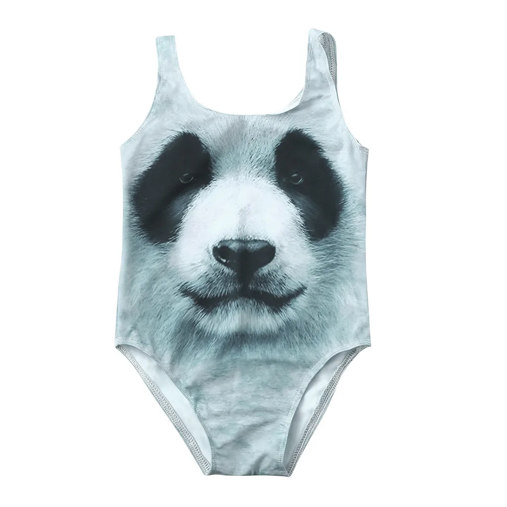 

ARLONEET 2019 Toddler Baby Kids Girl swimwear high quality Soft sleeveless Panda 3D Digital Print Swimwear Swimsuit One Piece