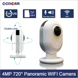 Ccdcam Бесплатная доставка 4mp 720 градусов Панорама Камера Wi-Fi 8 P рыбий ультра Двойной объектив 220d угол панорамный VR видео CAM