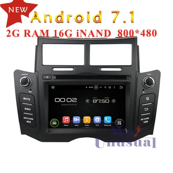 

WANUSUAL 800*480 6.2 Inch Quad Core 16G 2G RAM Android 7.1 GPS Navigation for Toyota YARIS 2005 2006 2007 2008 2009 2010 2011