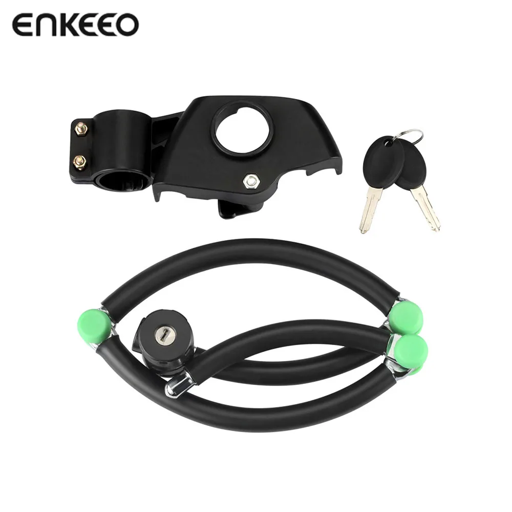 Enkeeo Folding Bike Lock with Keys and Mounting Bracket for Outdoor