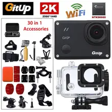 Gitup Git2P WiFi 2K 1080P Full 170 degree HD Video Professional HDMI USB Waterproof Action Sports Camera 30Pcs Accessories