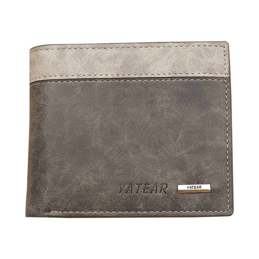 

Mens Luxury Soft Quality Leather Wallet Credit Card Holder Purse ID Window Grey