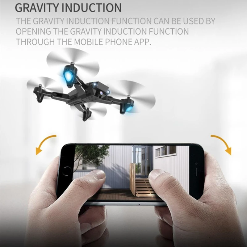 1080P Aerial Camera Folding RC Drone Helicopter Quadcopter Dual Camera Fixed Height WIFI Real-time Remote Control Smart Drone