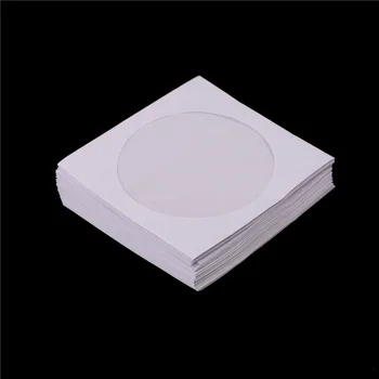 

50pcs/lot ! White Paper CD DVD Flap Sleeves Case Cover Envelope 125mm X 125mm Wholesale